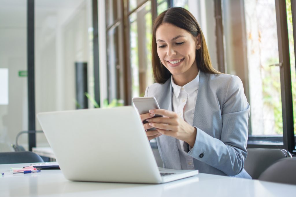 Woman Using Cell Phone